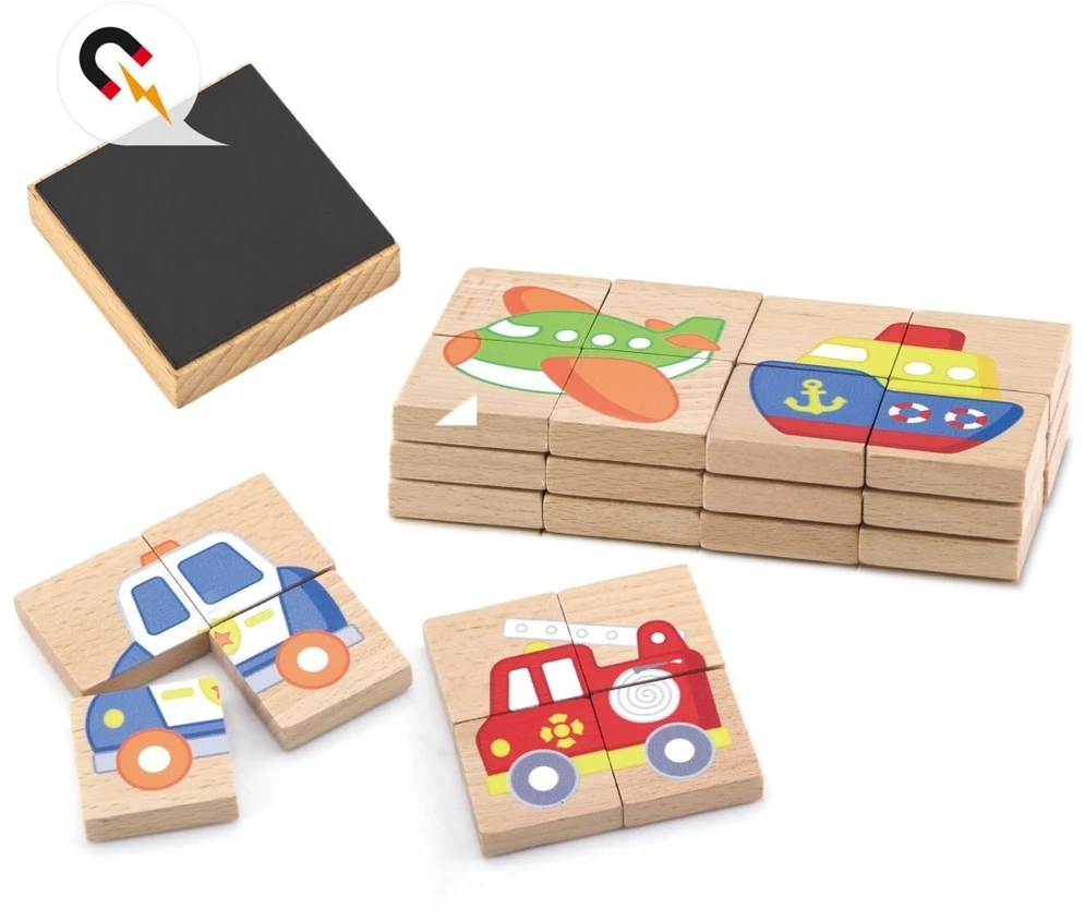 Viga Toys Dėlionė medinė Viga, magnetinė