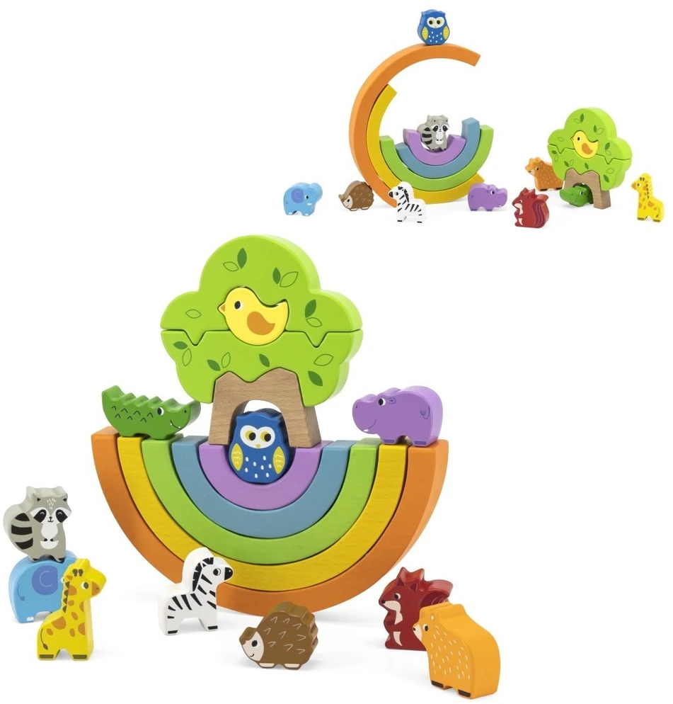 Viga Toys Dėlionė Montessori VIGA, medinė vaivorykštė