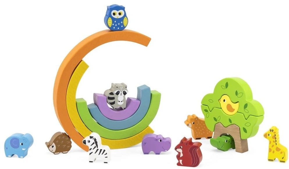Viga Toys Dėlionė Montessori VIGA, medinė vaivorykštė