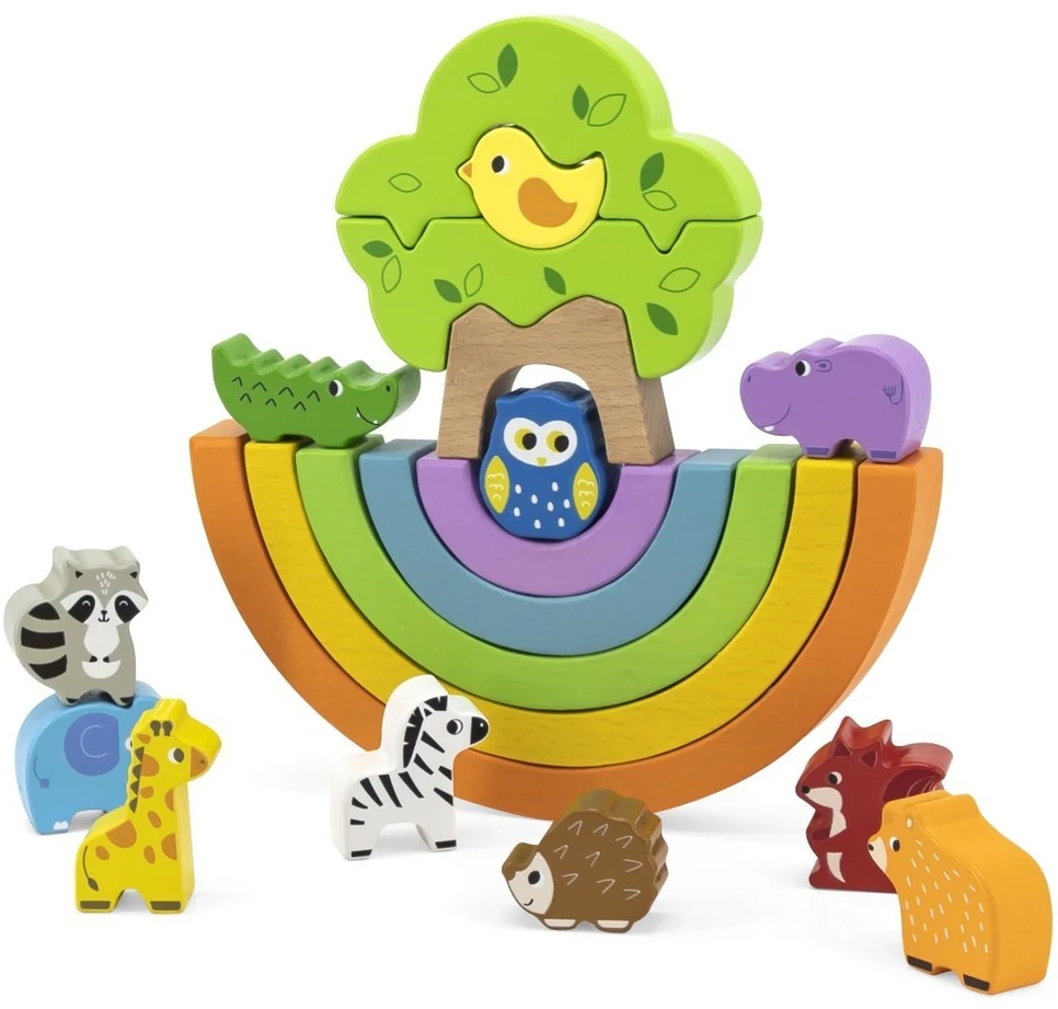 Viga Toys Dėlionė Montessori VIGA, medinė vaivorykštė