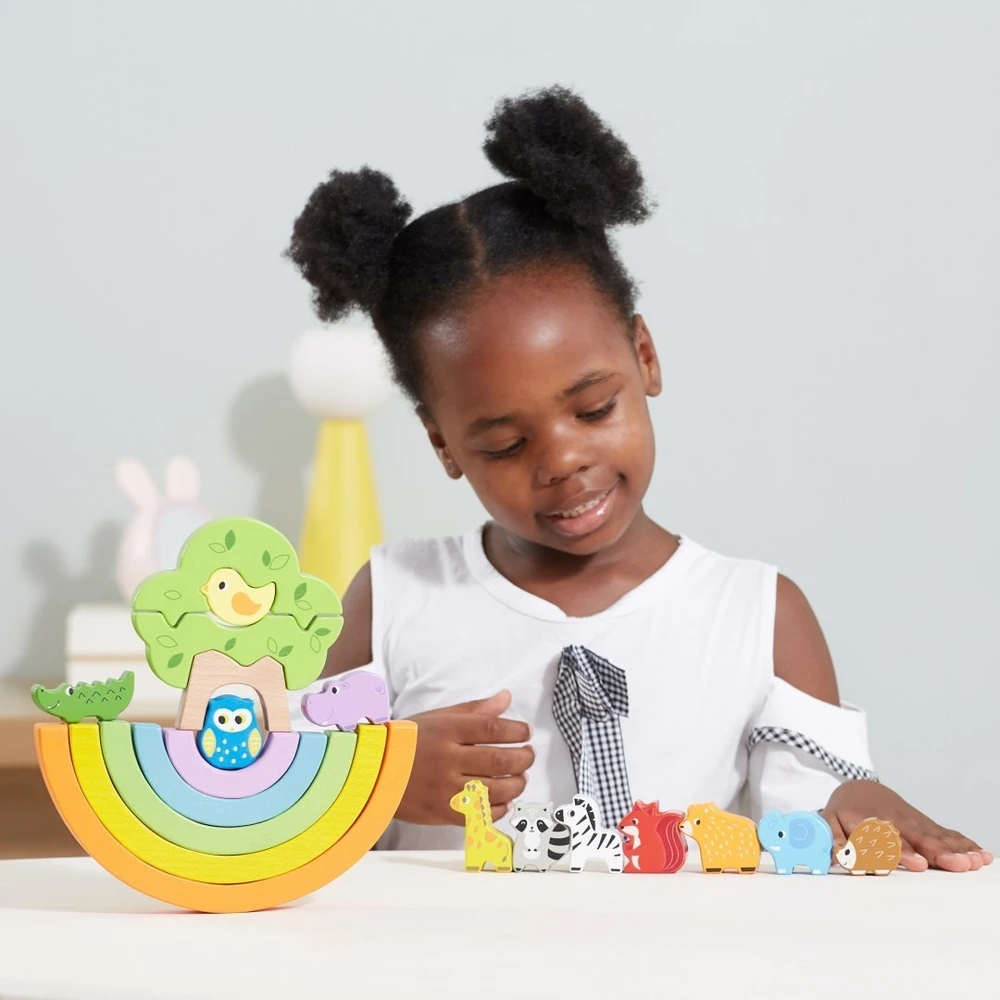 Viga Toys Dėlionė Montessori VIGA, medinė vaivorykštė