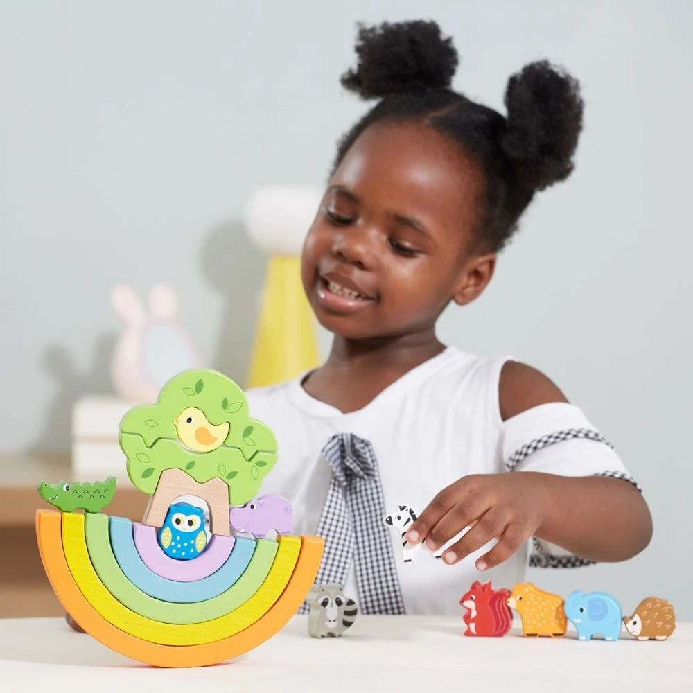 Viga Toys Dėlionė Montessori VIGA, medinė vaivorykštė