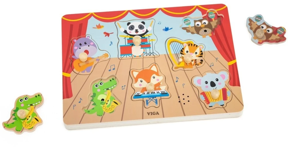 Viga Toys Dėlionė muzikinė VIGA, su garso moduliu