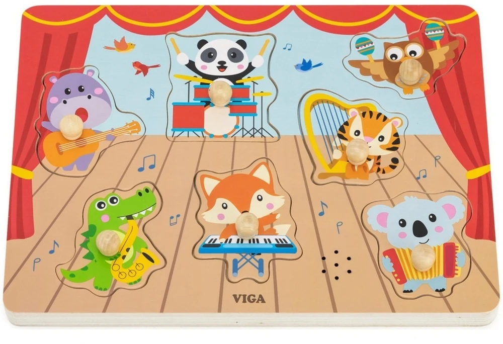 Viga Toys Dėlionė muzikinė VIGA, su garso moduliu