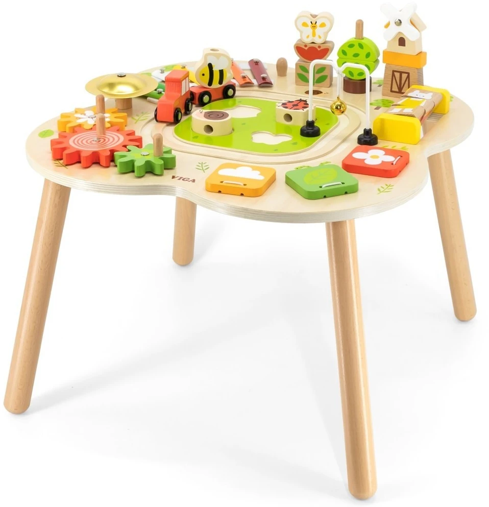 Viga Toys Edukacinis stalas Viga, medinis