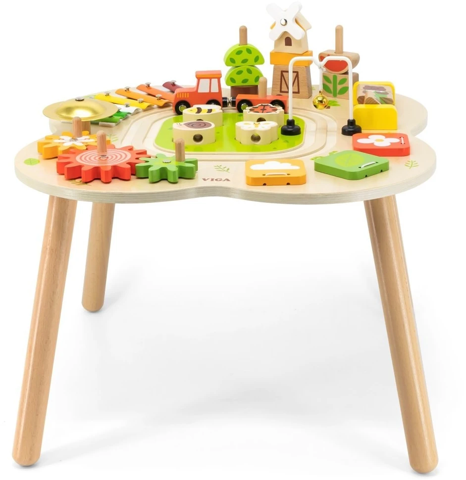 Viga Toys Edukacinis stalas Viga, medinis