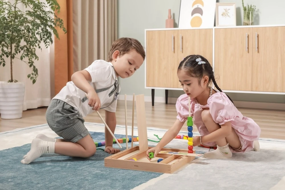 Viga Toys Edukacinis žaislas Viga, 104 elementai