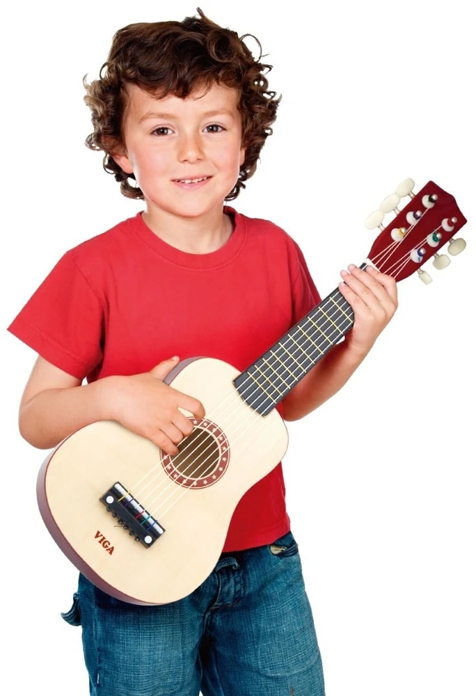Viga Toys Gitara vaikams Viga, natūrali mediena