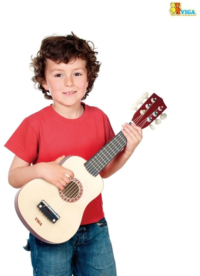 Viga Toys Gitara vaikams Viga, natūrali mediena