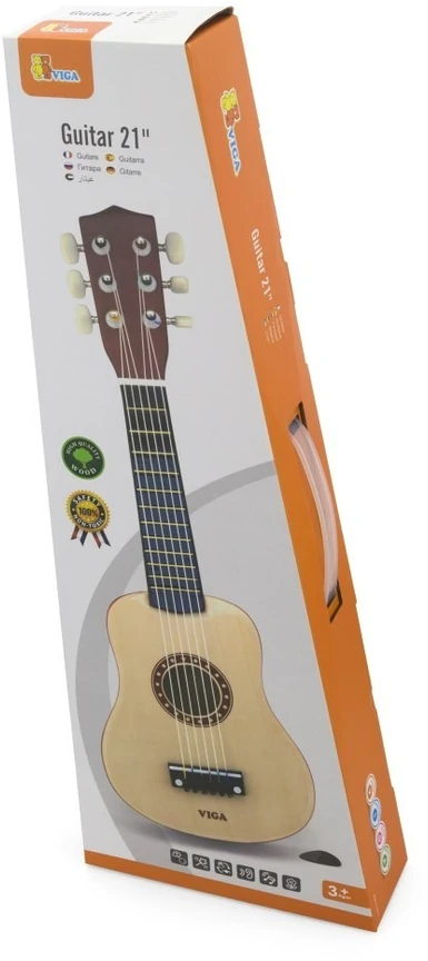 Viga Toys Gitara vaikams Viga, natūrali mediena