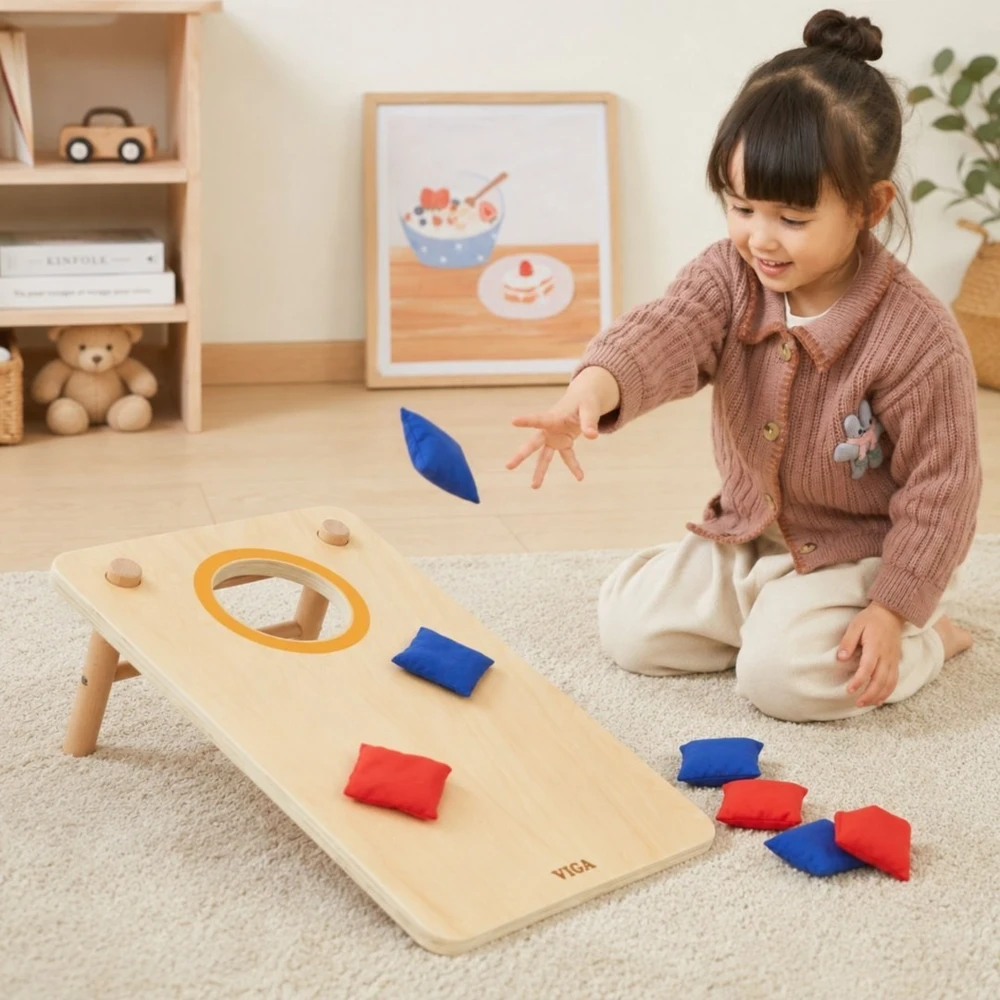 Viga Toys Įgūdžių lavinimo žaidimas Viga, su 8 mėtymo maišais