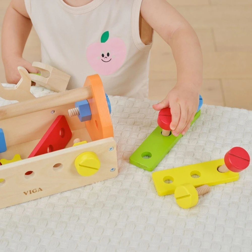 Viga Toys Įrankių dėžė Viga, medinė