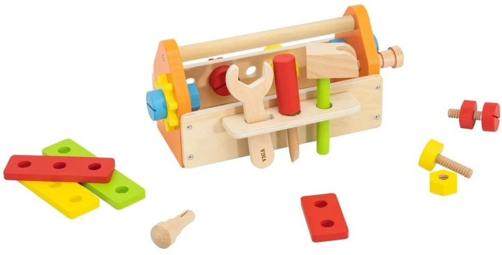 Viga Toys Įrankių dėžė Viga, medinė