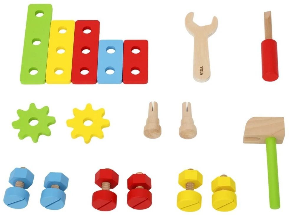 Viga Toys Įrankių dėžė Viga, medinė