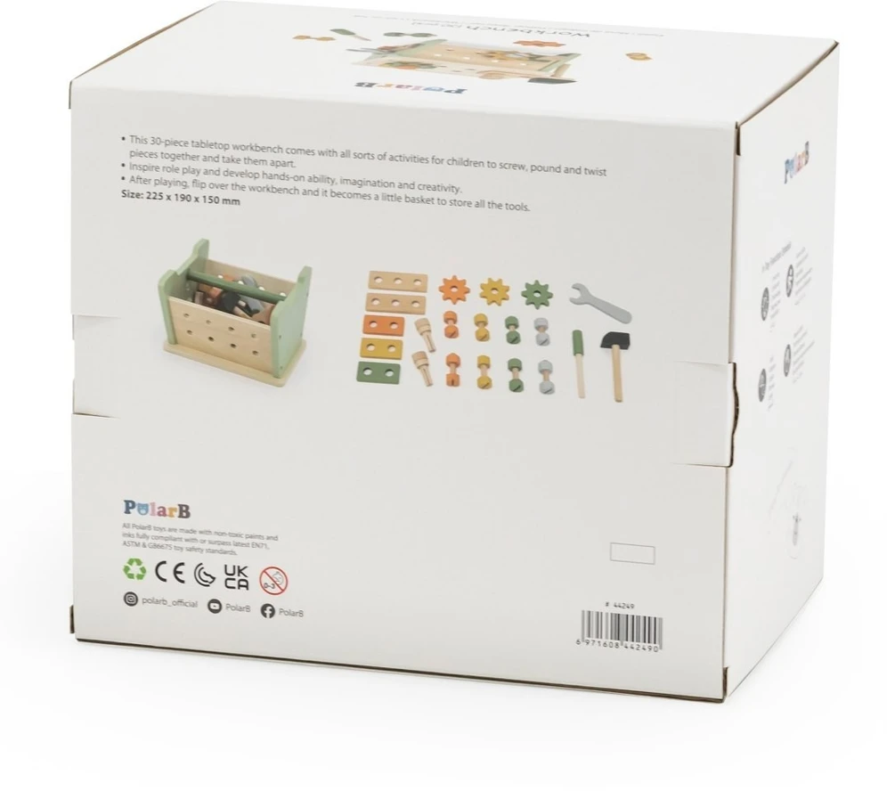 Viga Toys Įrankių dėžė VIGA, medinė