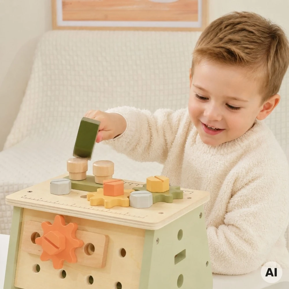 Viga Toys Įrankių dėžė VIGA, medinė