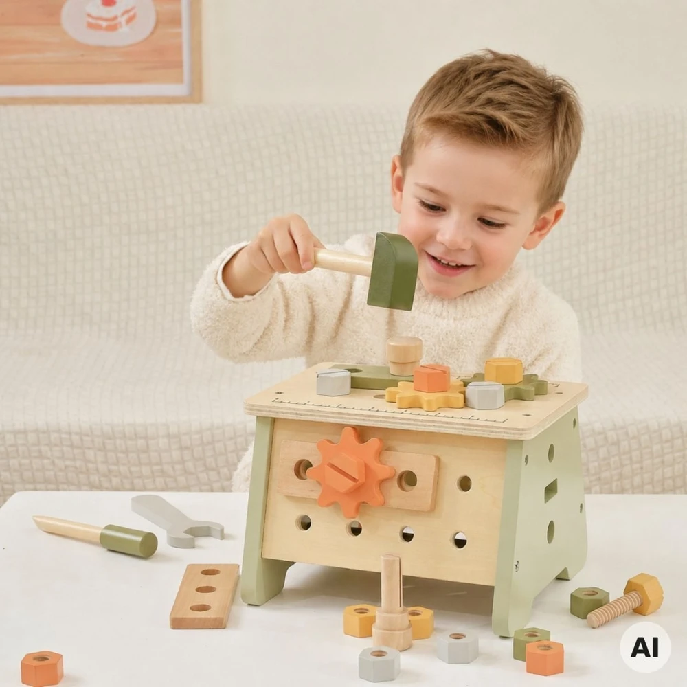Viga Toys Įrankių dėžė VIGA, medinė