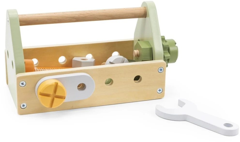Viga Toys Įrankių dėžė Viga, natūralaus buko mediena