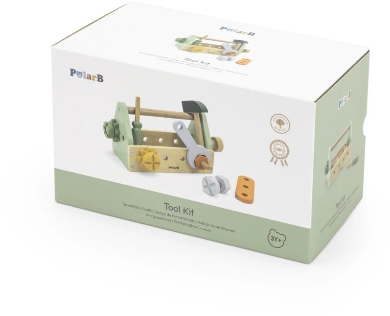 Viga Toys Įrankių dėžė Viga, natūralaus buko mediena