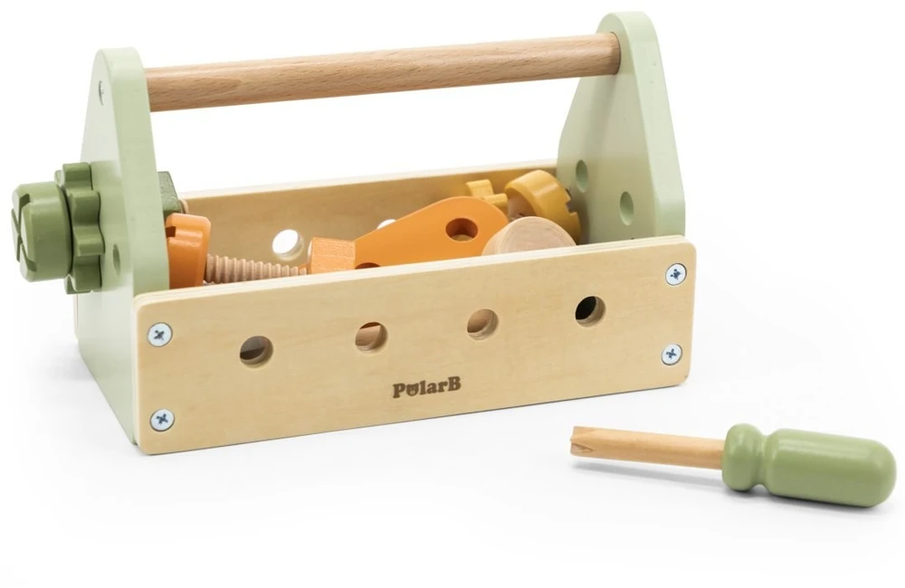 Viga Toys Įrankių dėžė Viga, natūralaus buko mediena