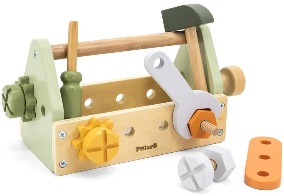 Viga Toys Įrankių dėžė Viga, natūralaus buko mediena
