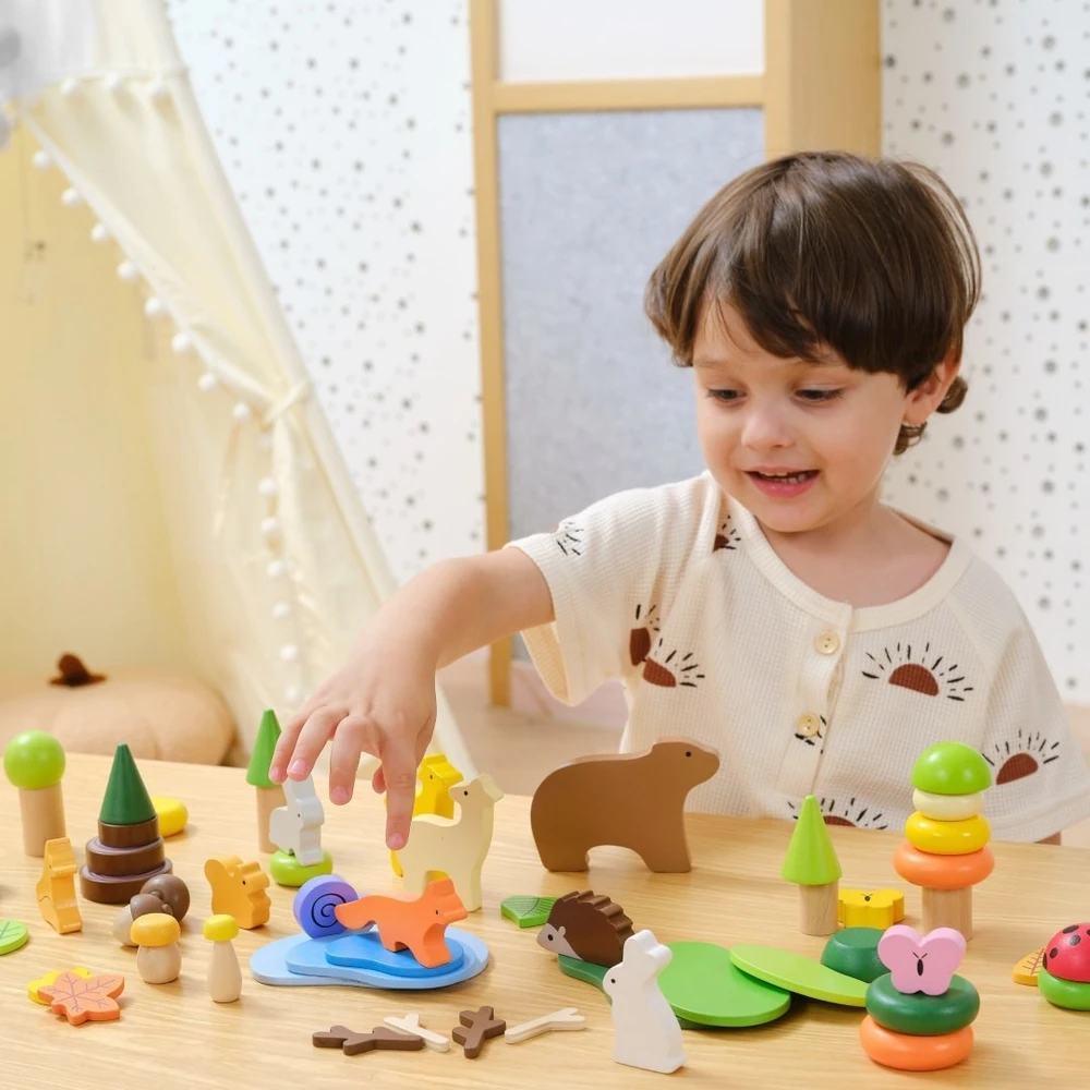 Viga Toys Kaladėlių rinkinys VIGA, 58 elementai