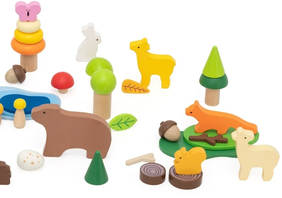 Viga Toys Kaladėlių rinkinys VIGA, 58 elementai