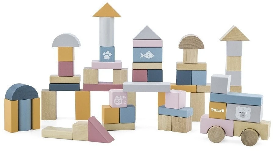 Viga Toys Kaladėlių rinkinys Viga, 60 elementų