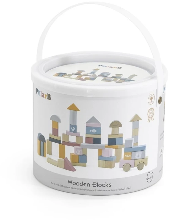 Viga Toys Kaladėlių rinkinys Viga, 60 elementų