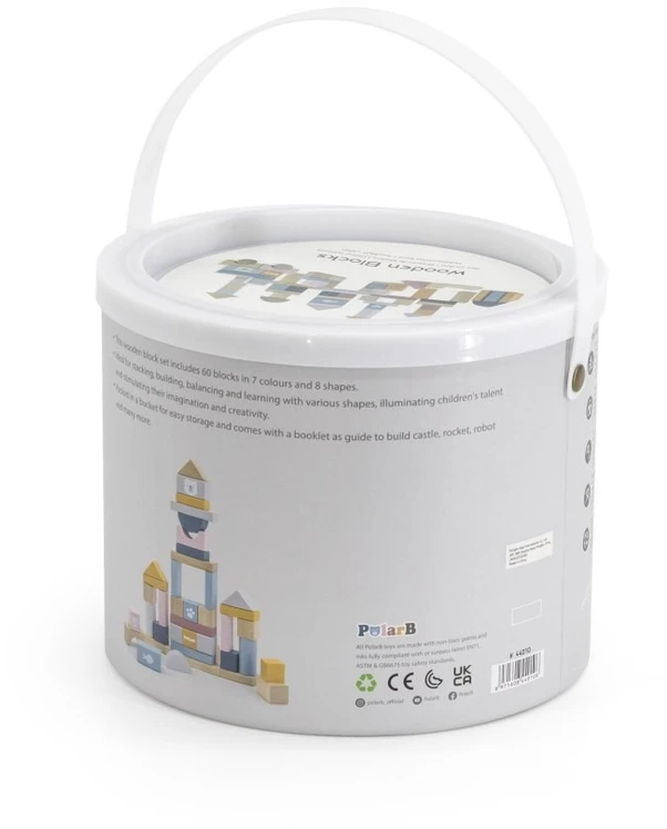 Viga Toys Kaladėlių rinkinys Viga, 60 elementų