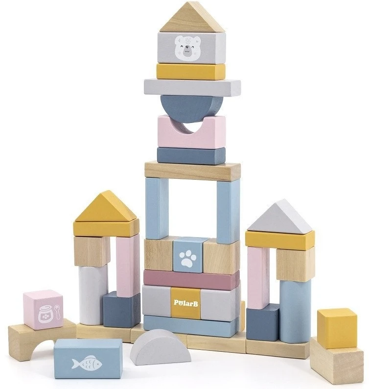 Viga Toys Kaladėlių rinkinys Viga, 60 elementų