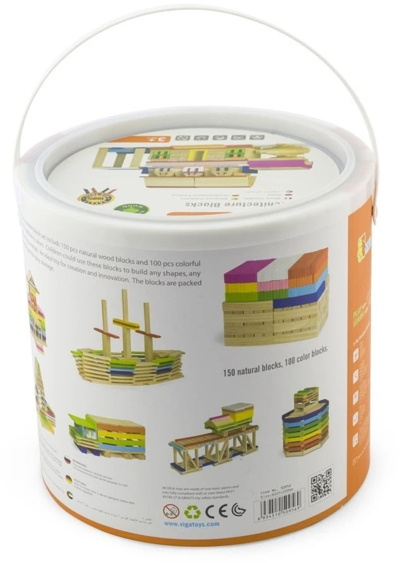 Viga Toys Konstruktorius Viga, 250 detalių