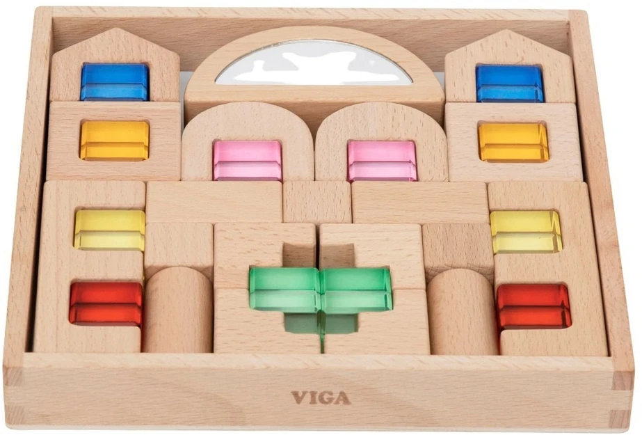 Viga Toys Konstruktorius VIGA, spalvoti langai