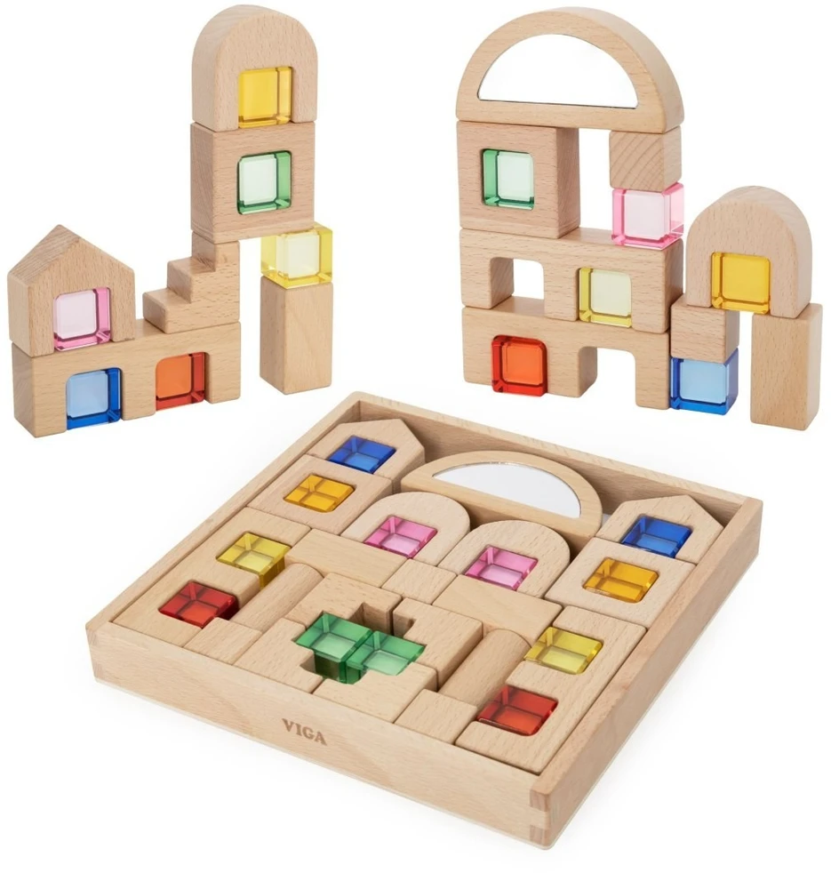 Viga Toys Konstruktorius VIGA, spalvoti langai