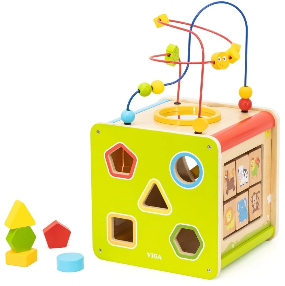 Viga Toys Lavinamasis kubas VIGA, daugiafunkcis