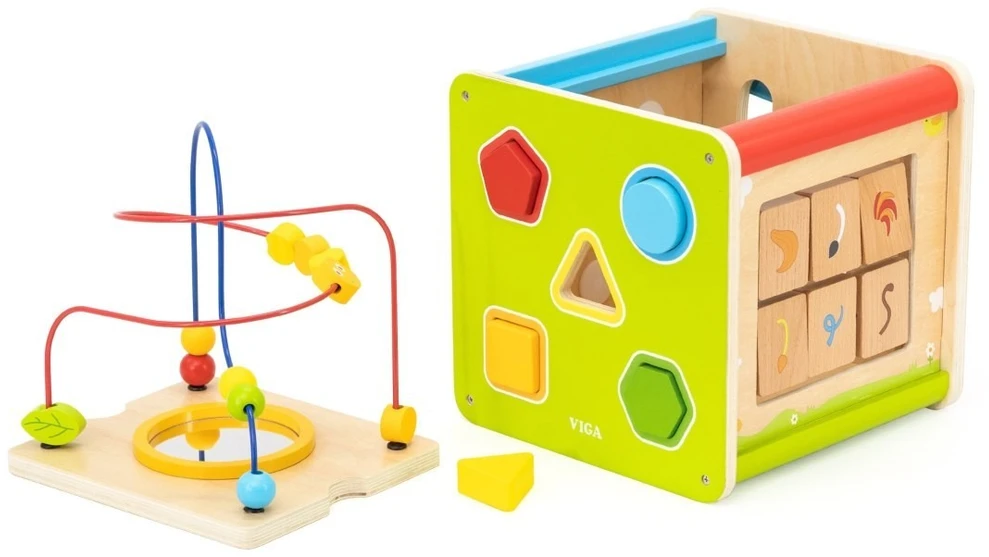 Viga Toys Lavinamasis kubas VIGA, daugiafunkcis