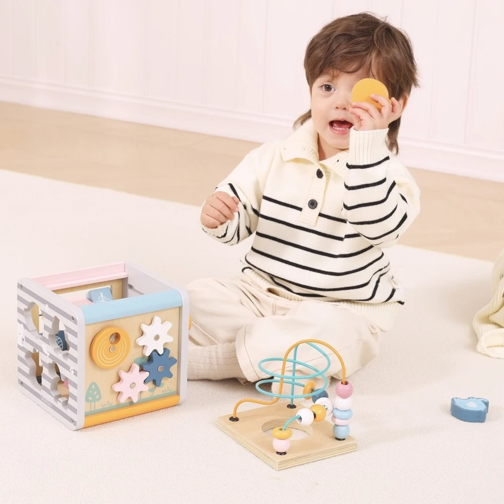 Viga Toys Lavinamasis žaislas Viga, su karoliukų labirintu