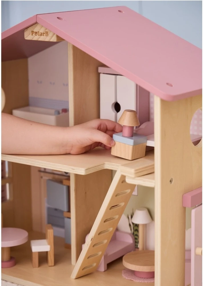 Viga Toys Lėlių namelis Viga, medinis