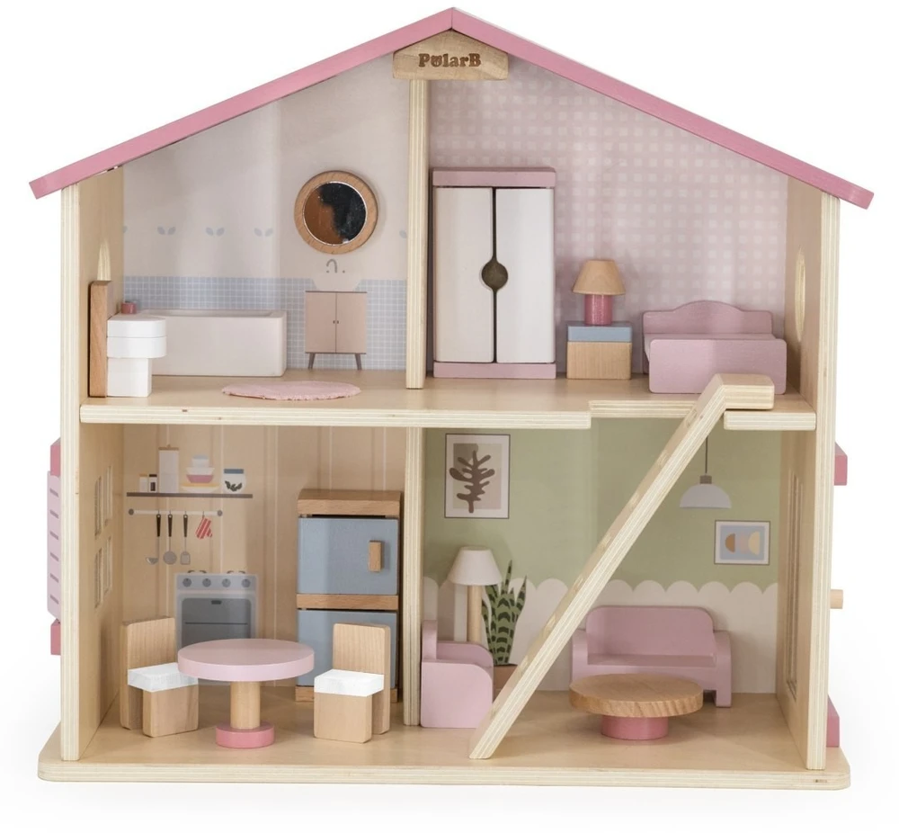 Viga Toys Lėlių namelis Viga, medinis