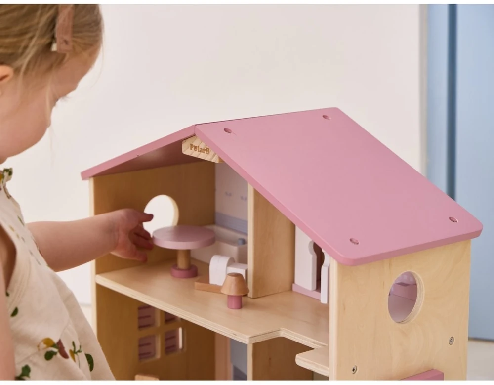 Viga Toys Lėlių namelis Viga, medinis