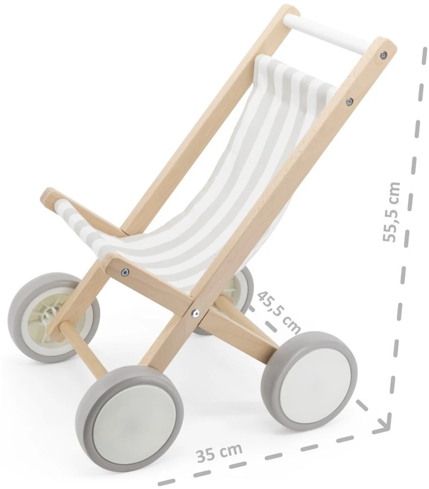 Viga Toys Lėlių vežimėlis VIGA, iš buko medienos
