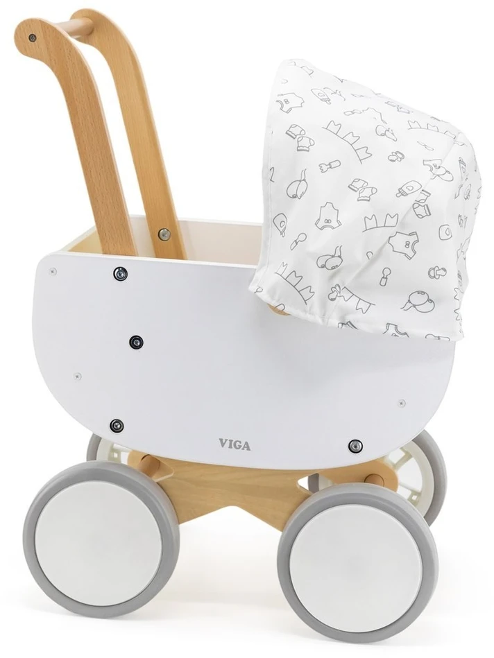 Viga Toys Lėlių vežimėlis Viga, neslystantys ratukai
