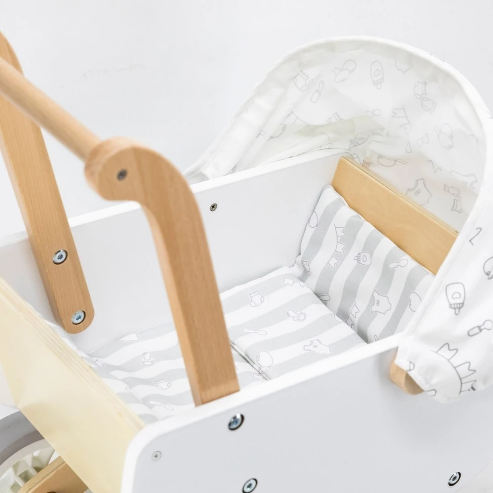 Viga Toys Lėlių vežimėlis Viga, neslystantys ratukai