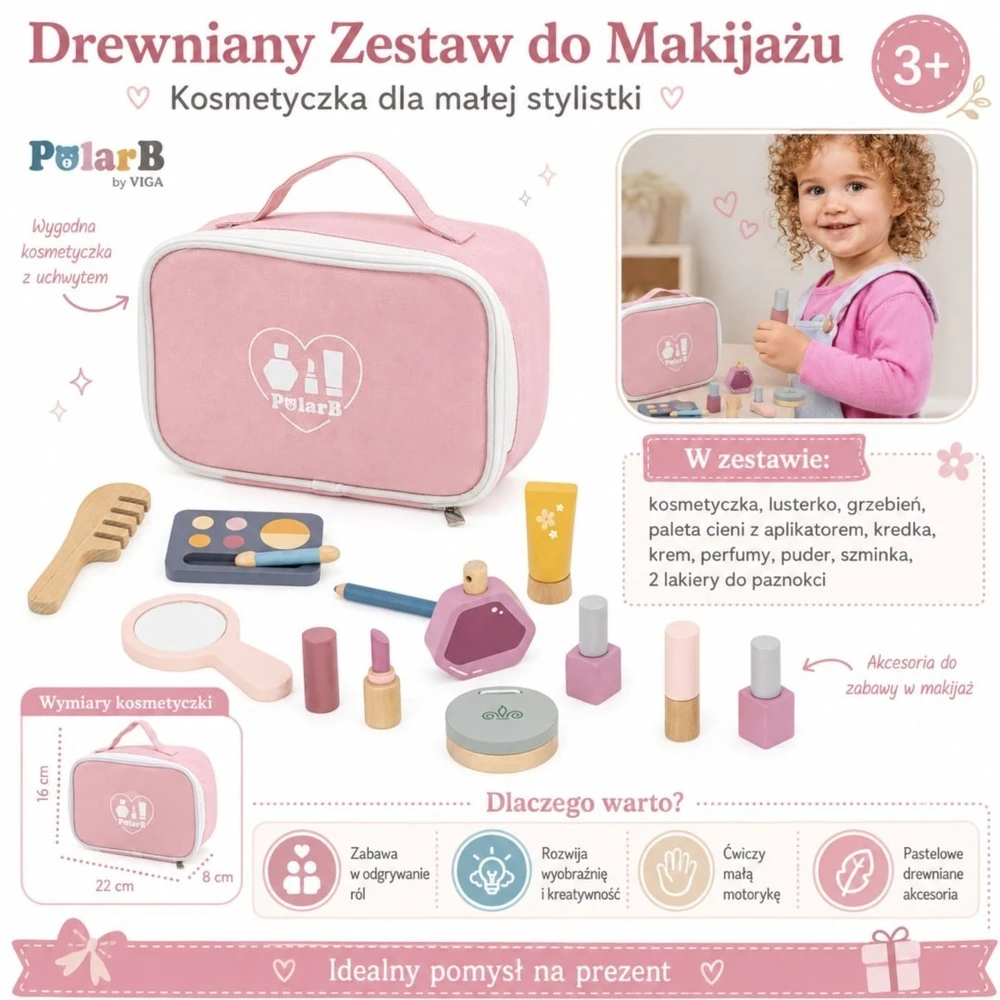 Viga Toys Makiažo rinkinys Viga, medinis