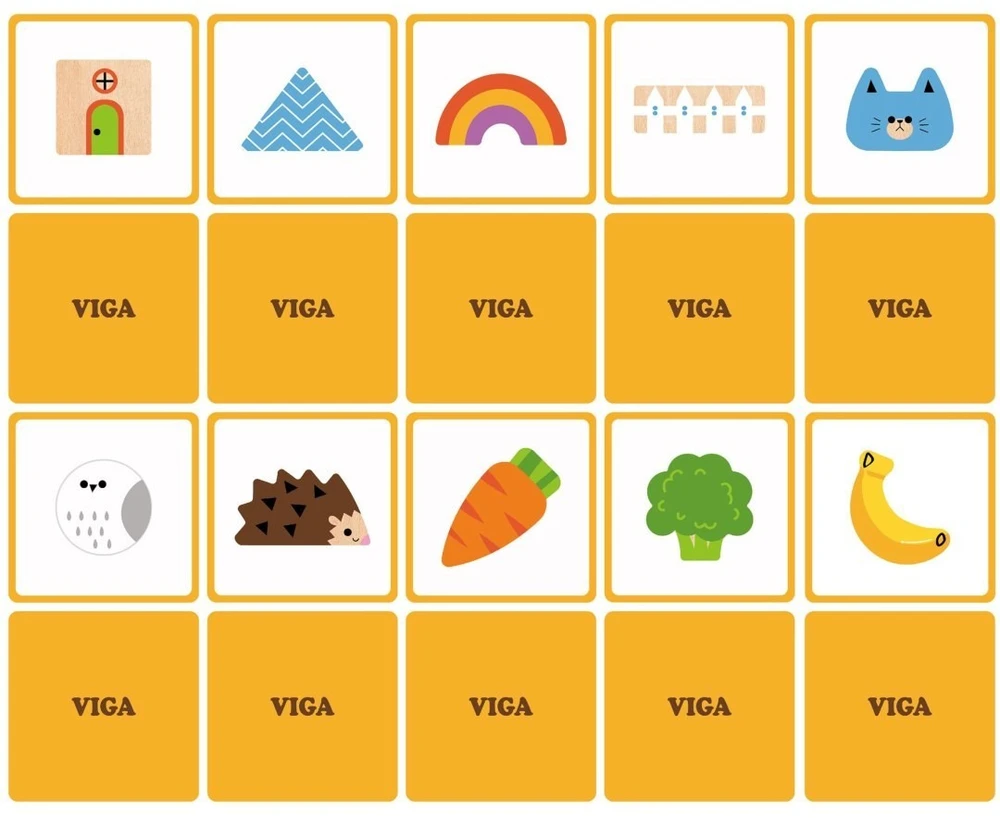 Viga Toys Medinės kaladėlės Viga, 20 elementų