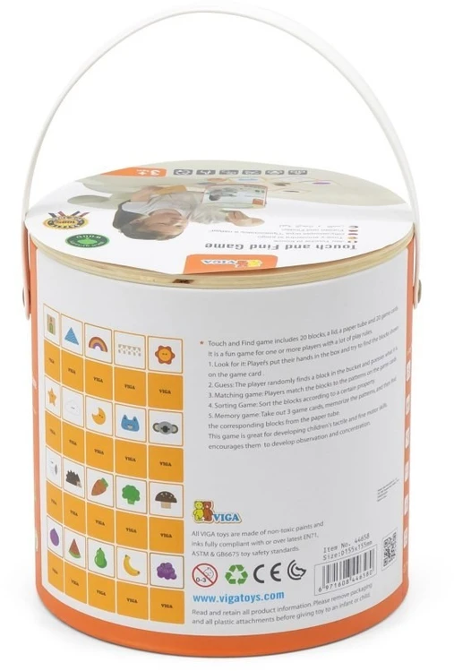Viga Toys Medinės kaladėlės Viga, 20 elementų