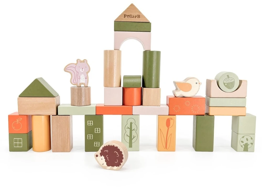 Viga Toys Medinės kaladėlės VIGA PolarB, 50 elementų