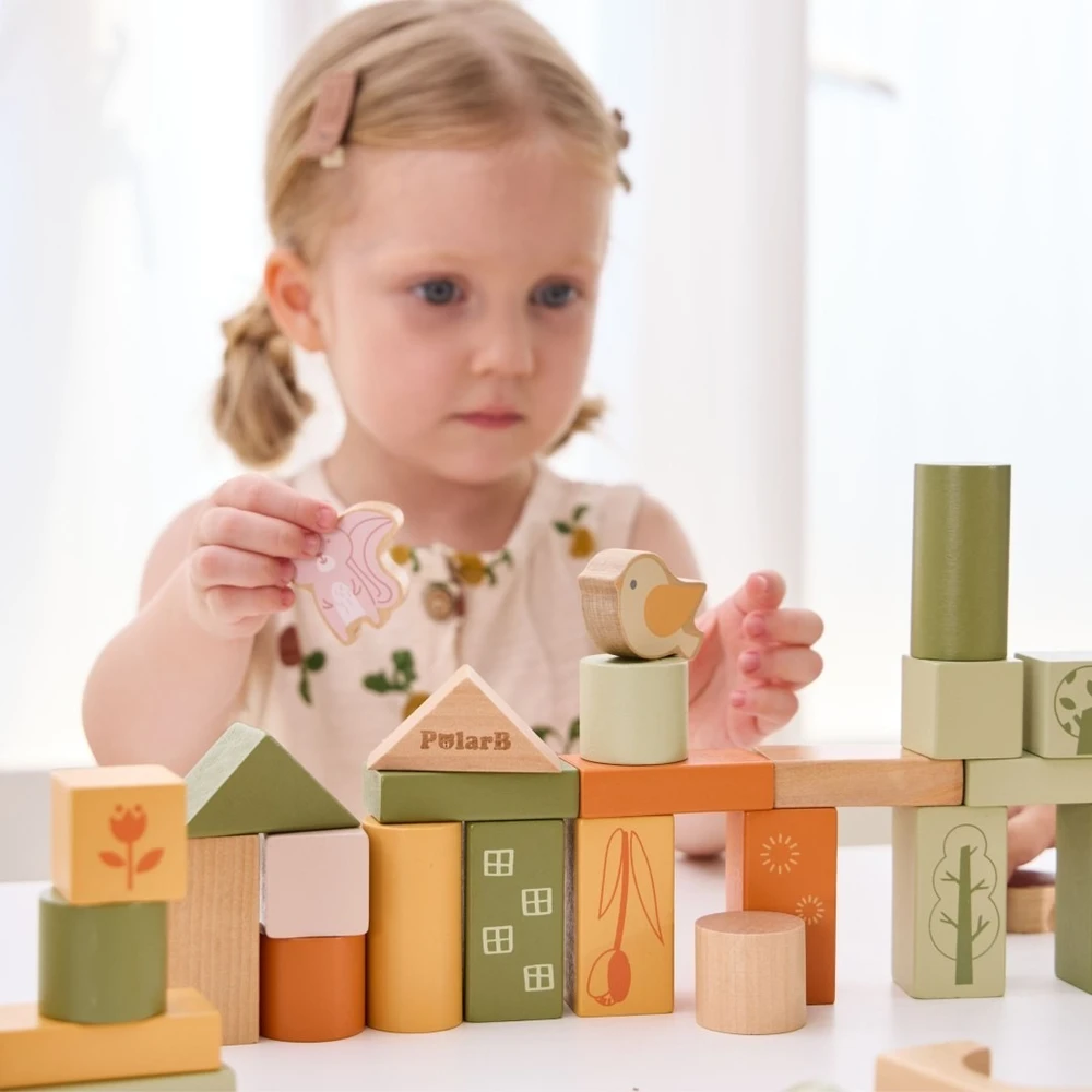 Viga Toys Medinės kaladėlės VIGA PolarB, 50 elementų