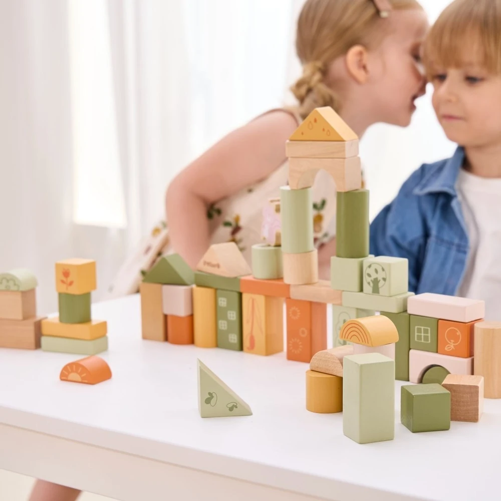 Viga Toys Medinės kaladėlės VIGA PolarB, 50 elementų