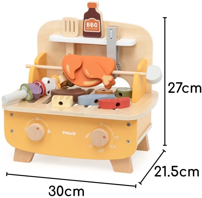 Viga Toys Medinis grilio rinkinys VIGA, 22 dalys